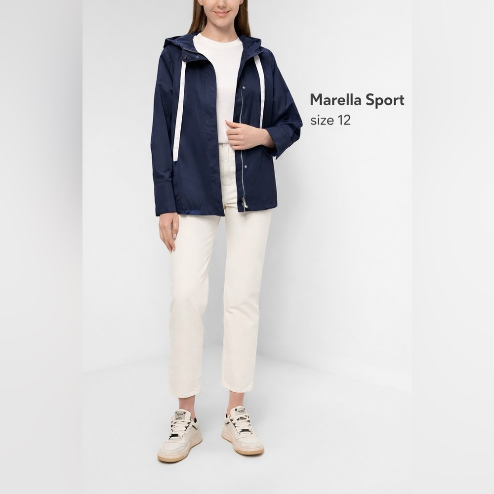 Marella Sport Dark Blue Outerwear Windbreaker
